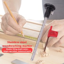 Double Filling Depth With 1 mm Scale Wood Marking Gauge Scribers Compass, 한개옵션0
