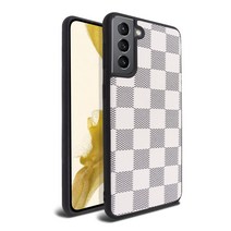 더조은셀러 갤럭시S22 울트라 플러스 가죽 케이스 체크무늬 자가드