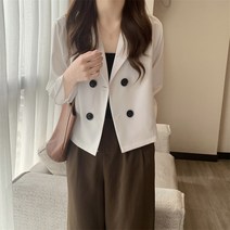 패스타임 여자 봄 여름 시원한 크롭 숏 정장 자켓 데일리 오피스룩 재킷