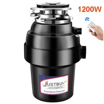 음식물처리기웰싱 캐리어음식물처리기 750W 음식물 쓰레기 처리 분쇄기 폐기물 처리기 스테인레스 스틸 분, 01 Black
