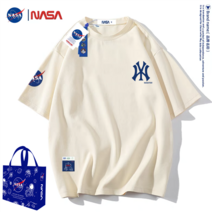 Nasa 공식 플래그십 스토어 연명 반팔 티셔츠 남녀 순면 여름 조수 브랜드 ins 커플 느슨한 옷 조수