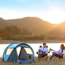 세이보링 초보캠핑텐트, 3-4인용, 블루