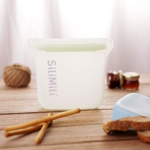 [실리밀리] 오리지널 스탠딩 실리콘지퍼백 500ml (전자레인지 냉동 열탕), 스노우 화이트, 1개