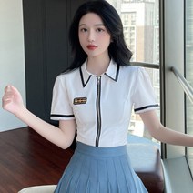 바텐더상의 족욕 마사지사 유니폼 2022 년 오피스룩 셔츠 여성 여름 고퀄리티 감각 야간공연 복무원 4894187825