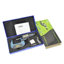 Terma 브랜드 0-25-50-75-100mm 0.001mm 미크론 외부 마이크로 미터 전자 디지털 판독, 01 0-25mm