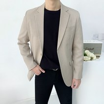 남자 결혼식하객룩 체크자켓 봄 가을 베이지 블레이저