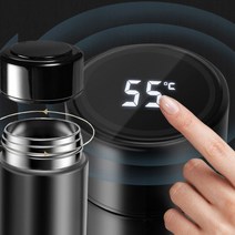 신광 스마트텀블러 LED 스텐텀블러 온도텀블러 보온병 96388ea, 쿠팡2 블랙