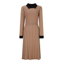 [22 신상] 배색카라 포인트 니트 원피스 (VFOCY4983)