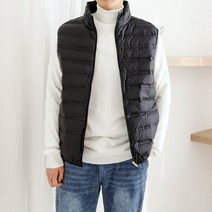 남자 빅사이즈 덕다운 경량 패딩 조끼