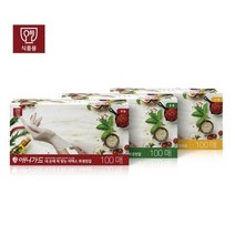 애니가드 라텍스 니트릴 글러브 식품용 100매 무분말, 중(M)