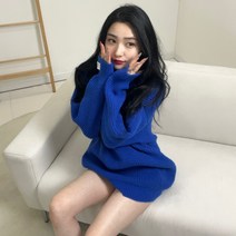 모브 여성 트위스트 오버핏 니트