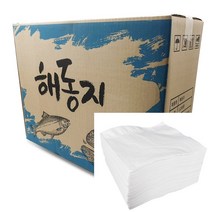 프리미엄 2겹 해동지 미트페이퍼 1200매 1박스 화이트 흰색 참치 핏물제거 고기 쓰리킹 흡수패드 해동지 정육 흡수지 유한킴벌리 크리넥스 크록스 업소용 육류 어류 숙성지 대형 중형, 화이트(1200매 1박스)
