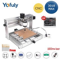CNC 3018 프로 맥스 금속 조각기 GRBL 제어 200w 스핀들 우드 라우터 DIY 레이저 조각기 밀링 머신 절단 MDF, 1600mw laser+without offline