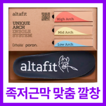 알타핏 족저근막 평발 기능성 맞춤 깔창 아치 안전화 군대 키높이 쿠션 신발 인솔