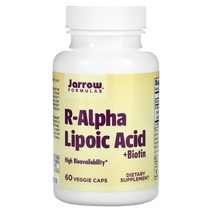 JarrowFormulas 항산화 관리 R-리포산 바이오틴 R-Alpha Biotin 60정 1팩