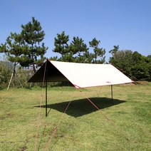 KALLUS CAMPING 블랙코팅 타프 4*3m, 베이지