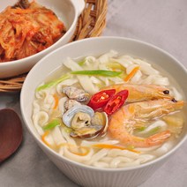 [푸르젠] 칼국수 6인분세트(면1kg+맑은 해물맛스프6봉), 칼국수 6인분세트(생면1kg+얼큰