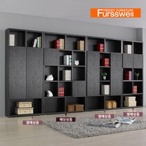 퍼스웰 엔틱하우스 4R 1단도어5단책장YB_060, 블랙