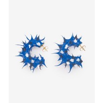 [국내매장정품] 쎄네이 여성 러버라이즈 터프트 귀걸이 - 골드:부티크블루:다크블루 / CACCWJEW031MET0077577 RUBBERIZED TUFT EARRINGS