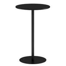 미니멀리스트 식탁 티 숍 커피 테이블 바 작은 원형 테이블 회의 리셉션 테이블, 블랙 W40 H72