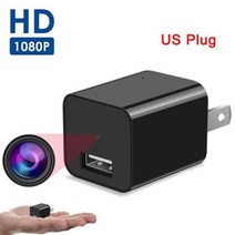 미니 플러그 카메라 1080P HD USB 충전기 무선 휴대용 감시 보안 비디오 레코더 다이나믹 앱 원격 모니터 비디오캠, US Plug not wifi+with 64GB car