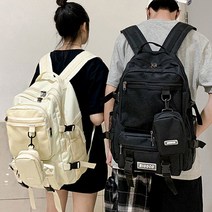 포켓 메쉬 포인트 남성 여성 캐주얼 백팩 큰가방 고등 학교가방 남성 중 신학 캐주얼 메쉬가방 학생