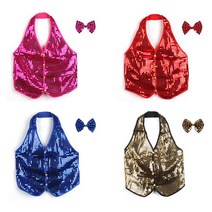 반짝이조끼세트 중형/조끼+나비넥타이/5세이상 아동용, 조끼세트 중 골드