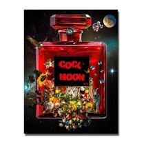 파티룸 렌탈스튜디오 꽃병 Paris Perfume Bottle Graffiti Poster Modern Wall Art Canvas Painting Flower Animal Pri, [09] 80x120cm no frame, [03] W45483