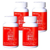 타이거아울렛 홍삼 면역 멀티비타민 앤 미네랄 60정 x 4병 약 4개월분 국내산 진세노사이드 면역력 강화 남성 여성 어린이 청소년 이뮨 피로회복 종합 영양제, 단품, 단품