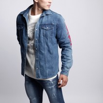 그린바나나 남자 데님 네츄럴 워싱 캐주얼 셔츠 블루 패셔니스타 라이더스타일 남방 washing_blue_denim_shirts