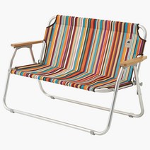 로고스 스트라이프 2인용 캠핑 의자 73173082 더블 트윈 캠핑 체어 벤치