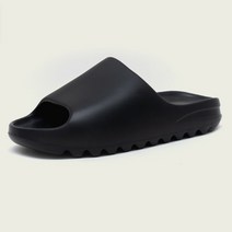 이지 슬라이드 슬리퍼 연예인 쿠션 실내화, 블랙 + 37