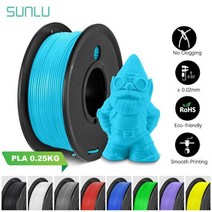 3D 프린터 소모품 필라멘트 SUNLU PLA 3D 필라멘트 250G 펜 리필 1.75MM 소형 스풀 무취 FDM 프린터 소재, 01 PLA 250G Cyan