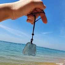 원숭이수입 도매손이 매듭 끈 스톤 펜던트 루스 마린 목걸이