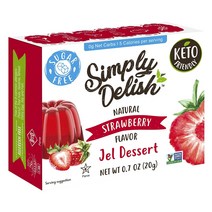 심플리델리쉬 케토 프렌들리 젤 디저트 무설탕 20g, Natural Strawberry Mix, 1개