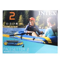 INTEX 인텍스 페이스 세터 2인용 보트 236 X 114 X 41cm 물놀이보트+노2+펌프 포함