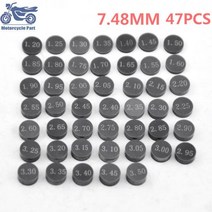 47pcs 오토바이 직경 7.48mm 혼다 스즈키 야마하 가와사키에 대한 조절 가능한 완벽한 밸브 패드 심 키트 1.2-3.5 1.225-3.475, 10pcs 2.725 to 3.175