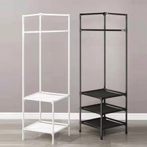 [한샘] 코너 사각 모서리 행거 3단 옷걸이 옷장 수납 틈새 선반, 사이즈:코너행거 3단 / 색상:화이트