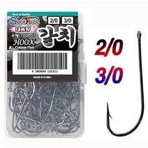 씨타임 벌크형 갈치바늘 100pcs 카본훅 고강도 모노낚시