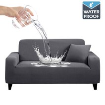 1인용 원룸 미니 소파 쇼파 방수 탄성 커버 일반 컬러 Non slip1 2 3/4 Seater 거실 슬립 가구 수호자, XL (235-300cm), 08 Dark Grey
