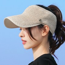 썬캡 모자 E-1 골프썬캡 여성 골프캡 골프창 햇빛 가리개 썬바이저, 옐로우