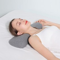 슬립웰 메모리폼 일자 경추베개 허리 C커브 교정 베개, 단품