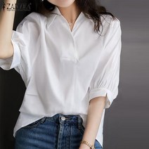 ZANZEA 여성 작업 사무실 OL 블라우스
