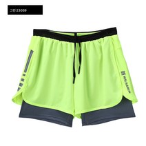 트레이닝 반바지 남자 달리기 마라톤 육상 사분 삼부 바지 속건 안감 트레이닝 피트니스