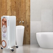전기 라디에이터 라지에아터 타이머 기능 히터 동파방지 화장실 베란다 사무실 욕실, 7핀(5~6평)