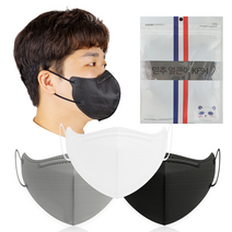 KF94 마스크 새부리형 국산 귀안아픈 귀편한 숨쉬기편한 얼큰이마스크 특대형 빅사이즈, 04. 화이트+블랙, 100매