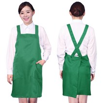 영업 업소 한식당 행사 서빙 앞치마 AE26, M, AE26 녹색(찍찍이)