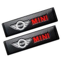car Seat belt cover 탄소 섬유 car safety belt 쿠션 패드 driver shoulder protector for bmw mini auto 스타일링 액세서, 미니 2개