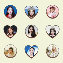 아이브 핸드폰 그립톡 스마트톡 장원영 안유진 이서 아이돌 연예인 주문제작 휴대폰 거치대, 하트)기재 이미지번호 기재