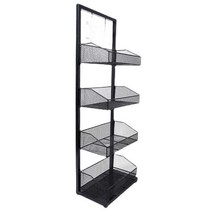 매니큐어보관함 전시대 대형 정리함 업소용 미용실, 상세 페이지 참고, 4단 메쉬 바스켓 랙 블랙